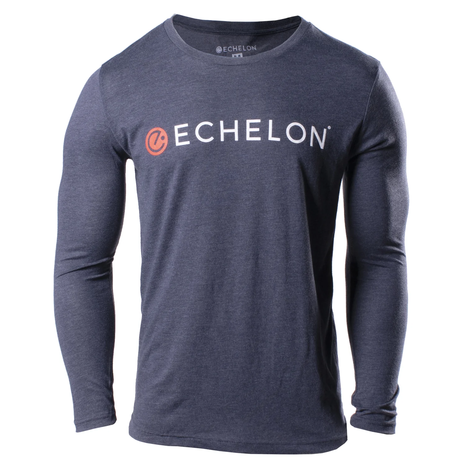 Men's Long Sleeve Crewneck Top - Heather Navy - Image 3